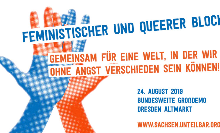 Auf zum feministischen und queeren #unteilbar-Block